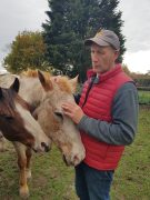 Toby Barker MMCP A man working with a horse.