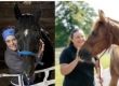 2 women with their horses for a demo ad.